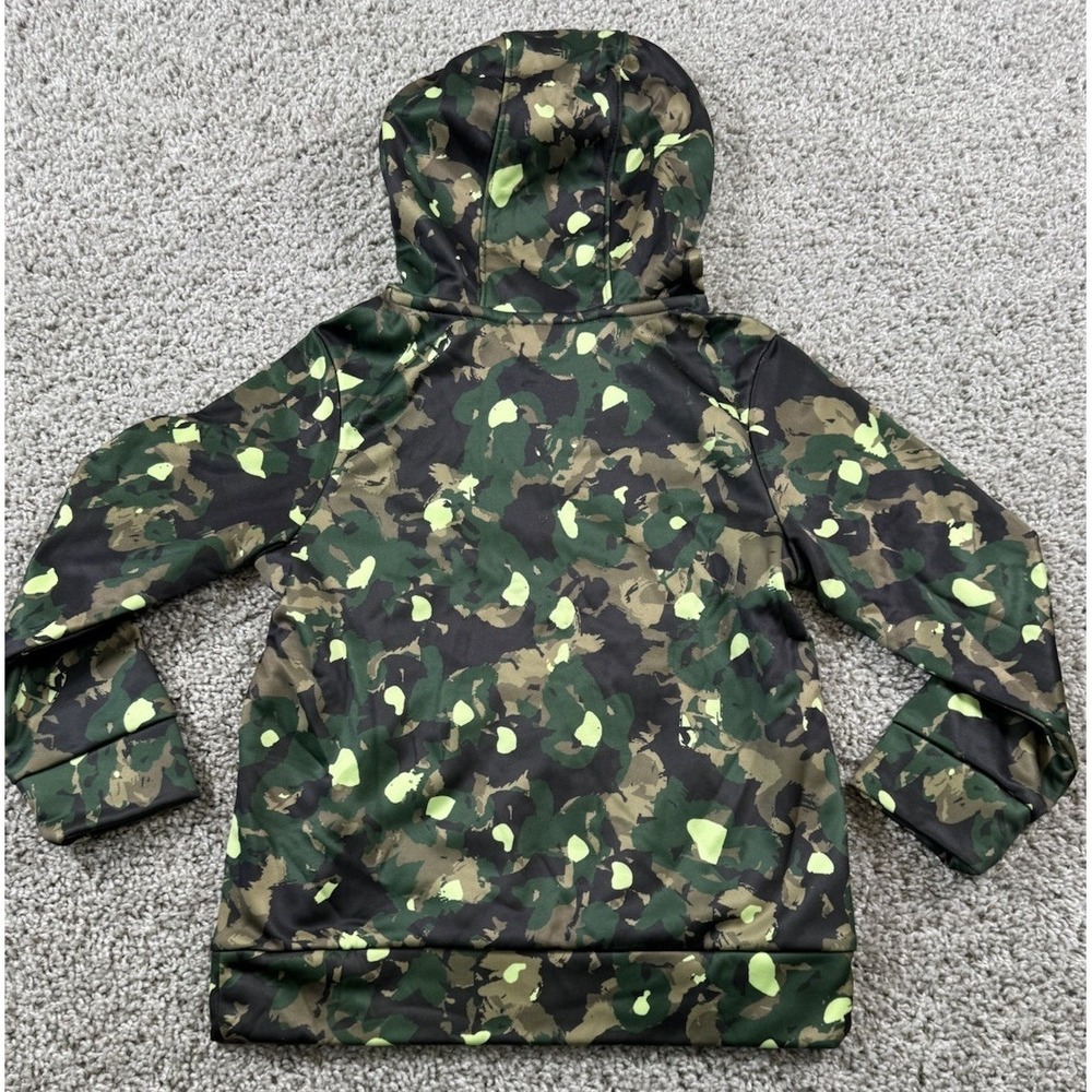 NEW Under Armour Boys Fleece Hoodie Sweatshirt Green Camo Logo Youth XS - Picture 6 of 6